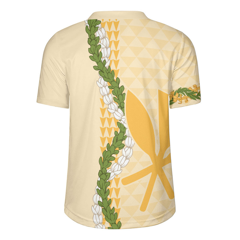 Hawaii Rugby Jersey Kanaka Maoli Puakenikeni Maile Flower Lei