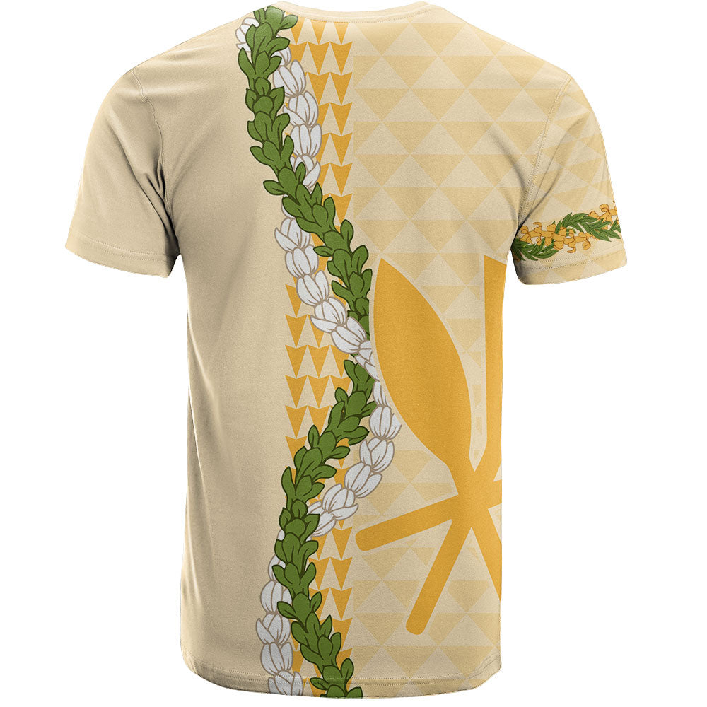 Hawaii T-Shirt Kanaka Maoli Puakenikeni Maile Flower Lei