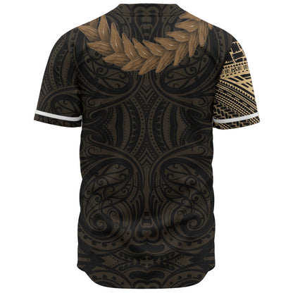 Samoa Baseball Shirt Tattoo Roman Reigns With Ula Fala Style Brown