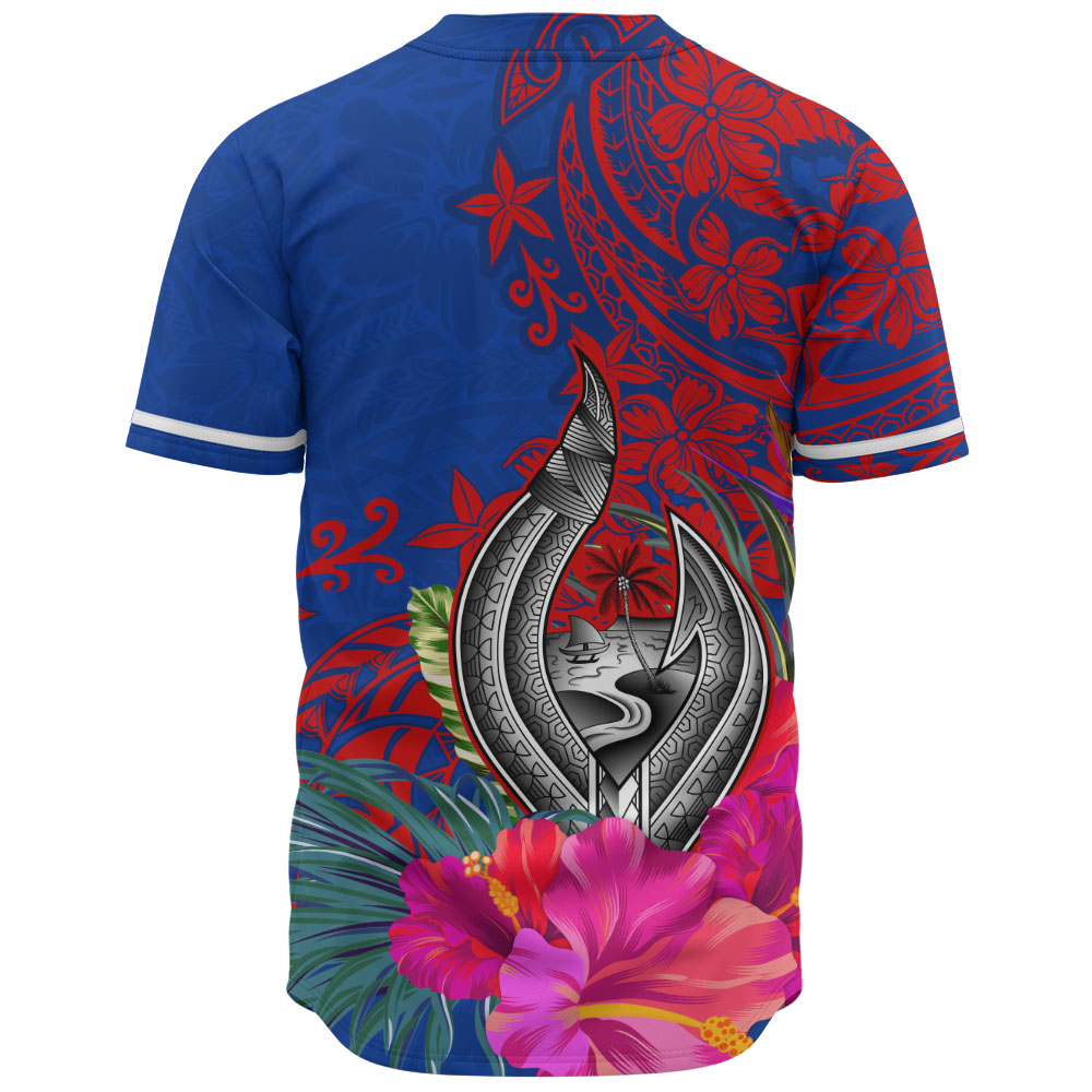 Guam Baseball Shirt Flag Tribal Tropical Style
