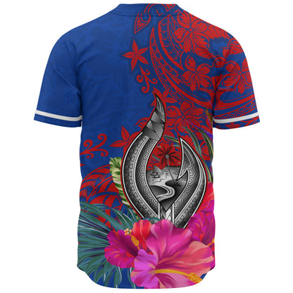 Guam Baseball Shirt Flag Tribal Tropical Style