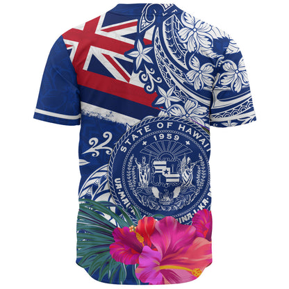 Hawaii Baseball Shirt Flag Tribal Tropical Style