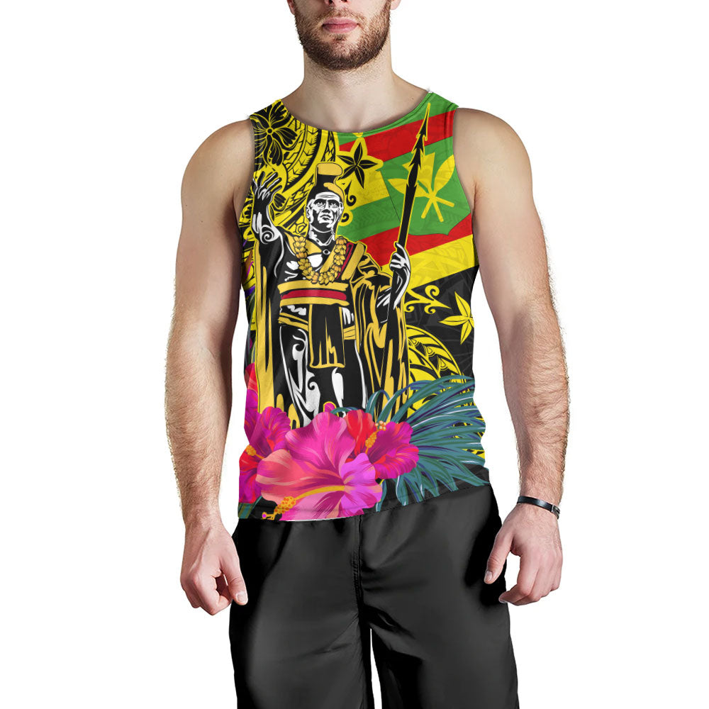 Hawaii Tank Top Kanaka Maoli King Flag Tribal Tropical Style