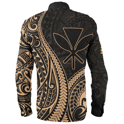 Hawaii Long Sleeve Shirt Polynesian Tribal Tattoo Island Spirit Style
