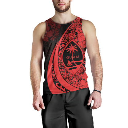 Guam Tank Top Custom Hibiscus Flower Symbols Style
