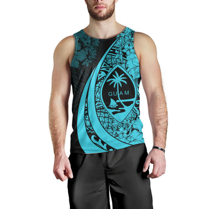 Guam Tank Top Custom Hibiscus Flower Symbols Style