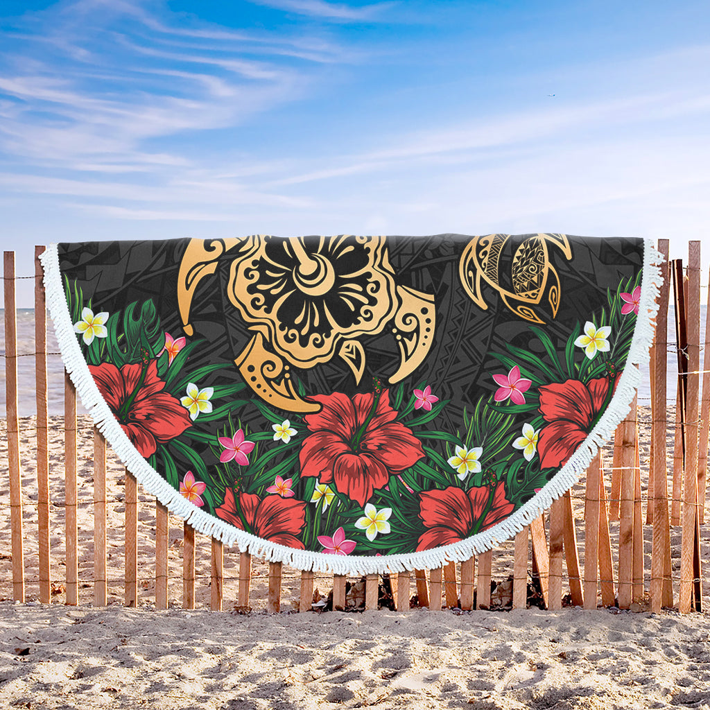 Hawaii Beach Blanket Polynesian Turtle Tropical Island Tribal Style