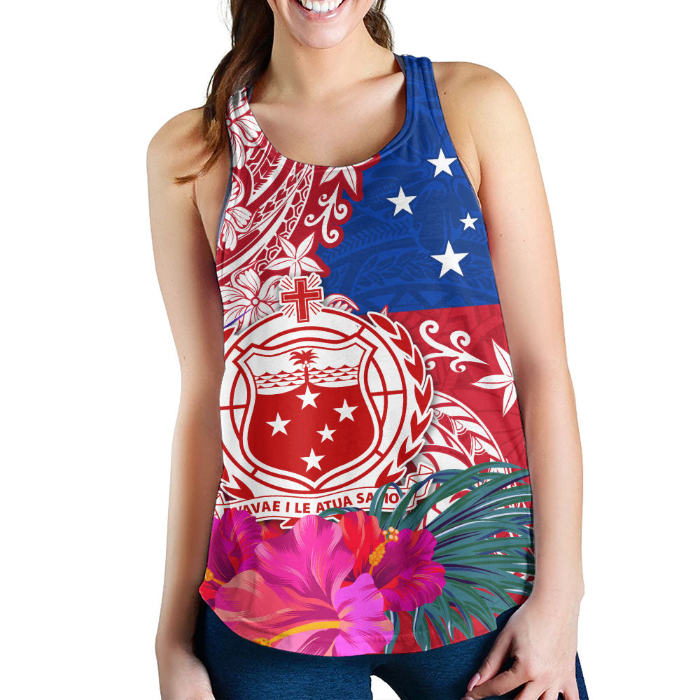Samoa Women Tank Flag Tribal Tropical Style