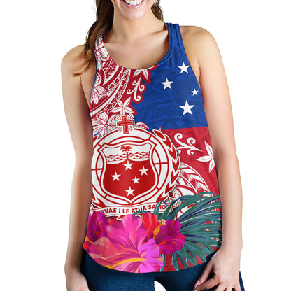 Samoa Women Tank Flag Tribal Tropical Style