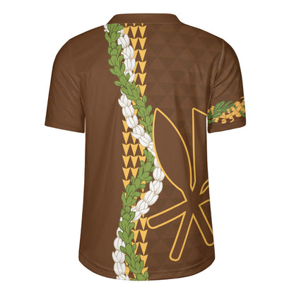 Hawaii Rugby Jersey Kanaka Maoli Puakenikeni Maile Flower Lei
