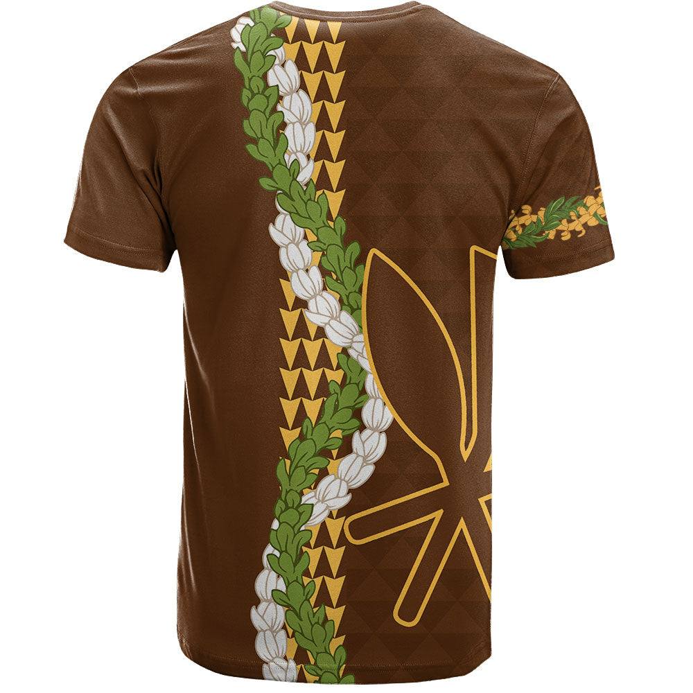 Hawaii T-Shirt Kanaka Maoli Puakenikeni Maile Flower Lei