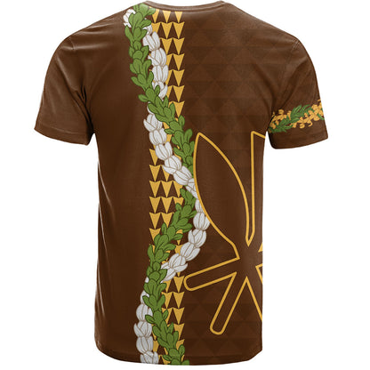 Hawaii T-Shirt Kanaka Maoli Puakenikeni Maile Flower Lei