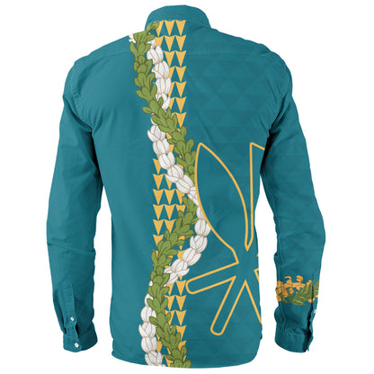 Hawaii Long Sleeve Shirt Kanaka Maoli Puakenikeni Maile Flower Lei