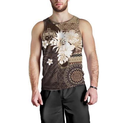 Samoa Tank Top Siapo Motif Print Fabric