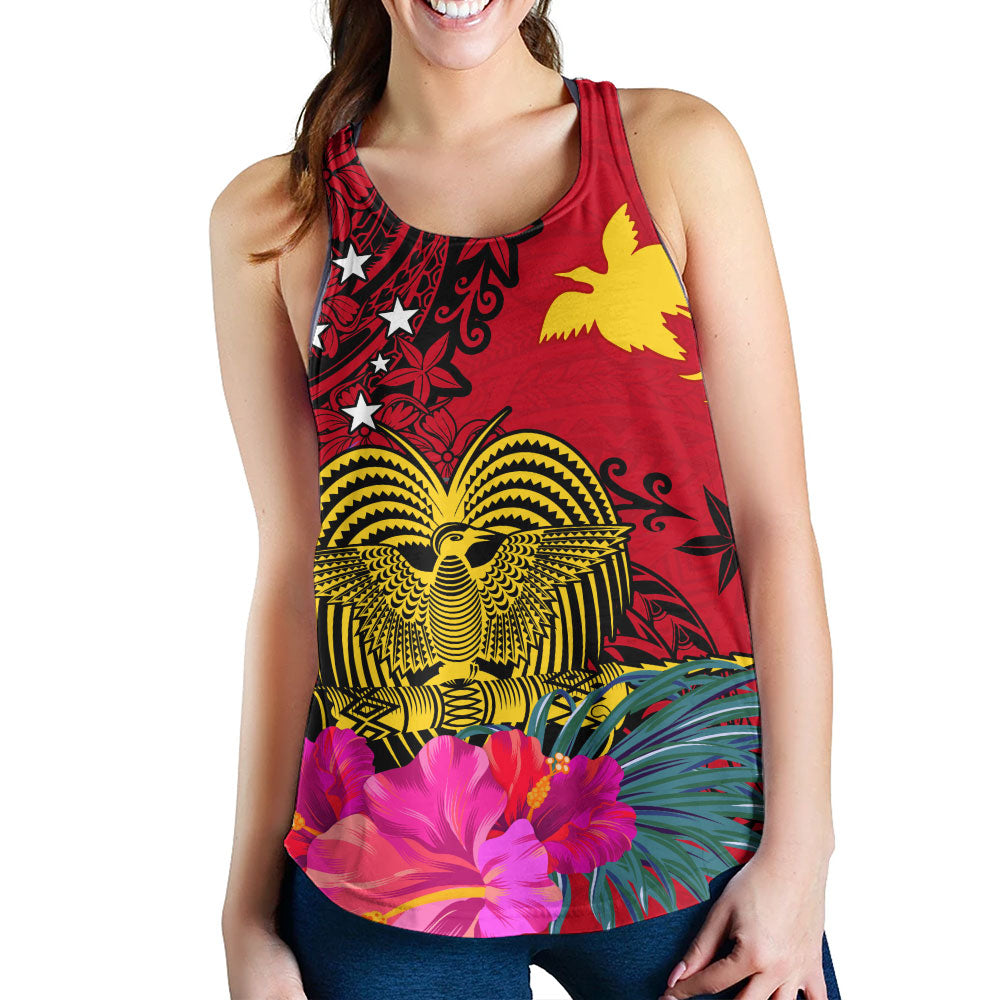 Papua New Guinea Women Tank Flag Tribal Tropical Style