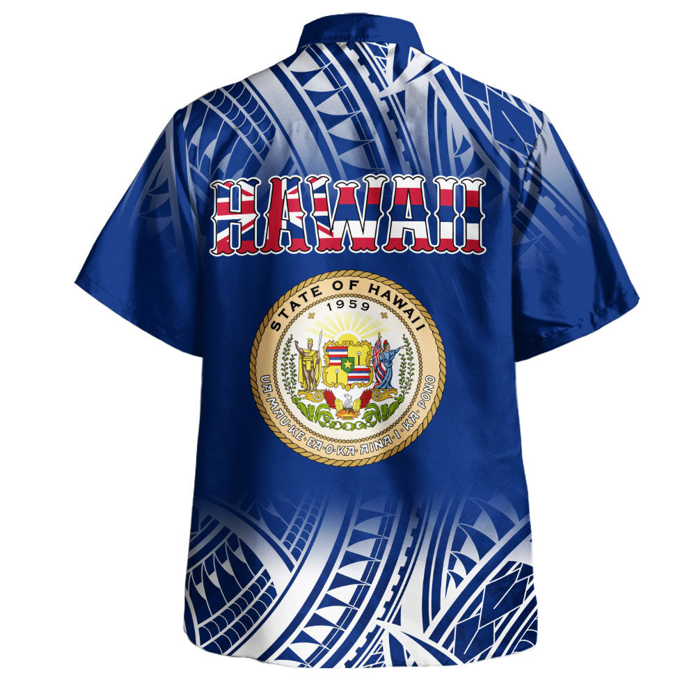 Hawaii Hawaiian Shirt Polynesian Tribal Aloha Hawaii Flag