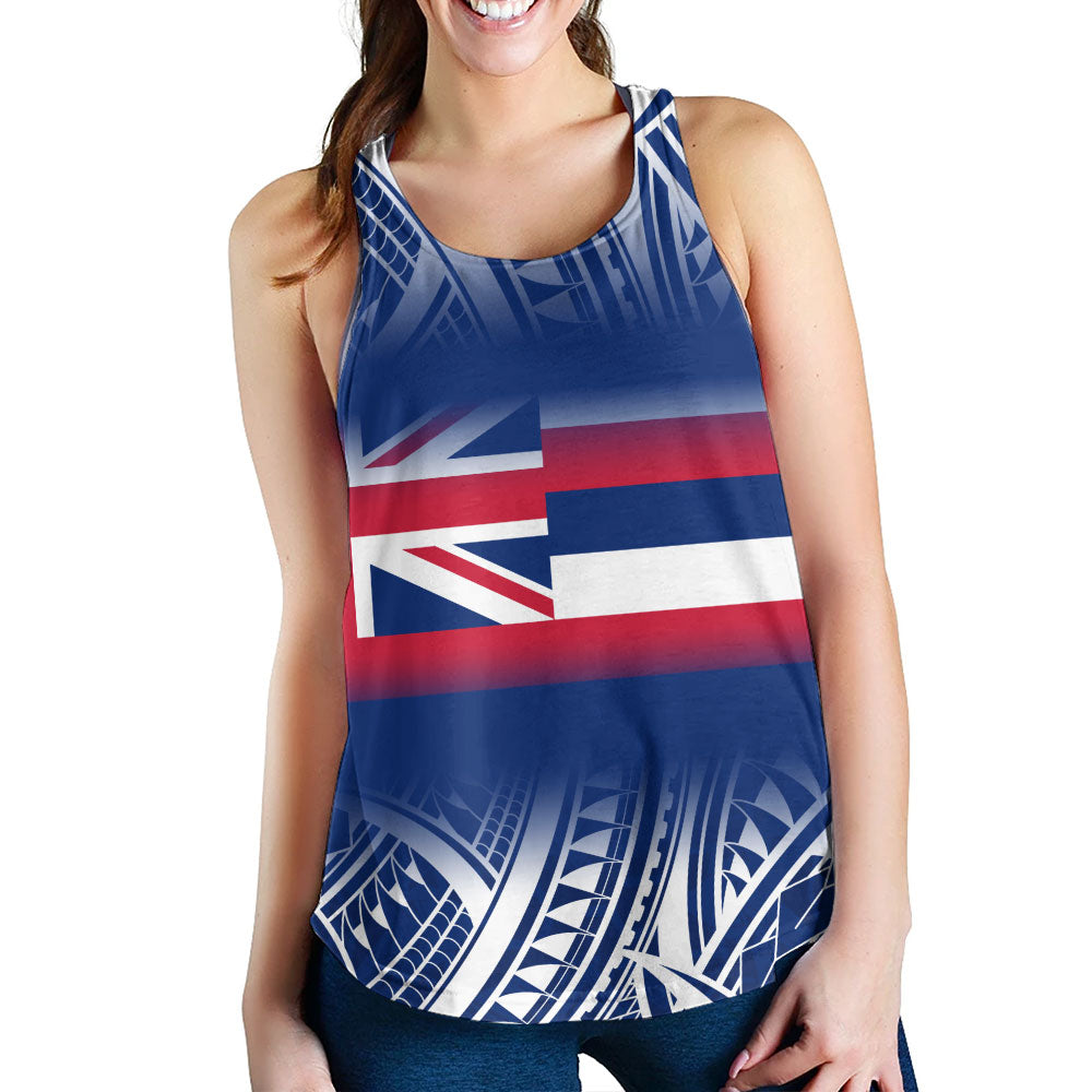 Hawaii Women Tank Polynesian Tribal Aloha Hawaii Flag