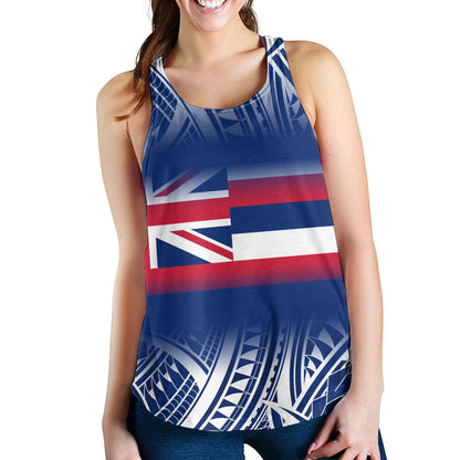 Hawaii Women Tank Polynesian Tribal Aloha Hawaii Flag