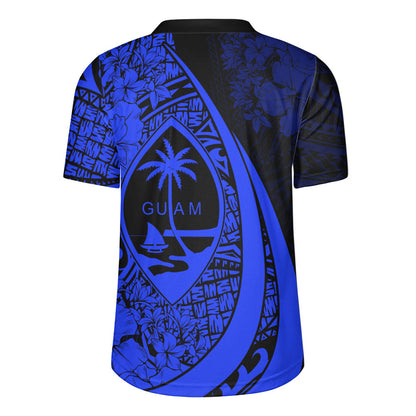 Guam Rugby Jersey Custom Hibiscus Flower Symbols Style