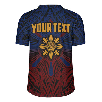 Philippines Filipinos Rugby Jersey Golden Sun Islands Tribal Style