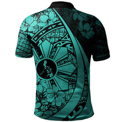 Philippines Filipinos Polo Shirt Custom National Sampaguita Flower Symbols Style