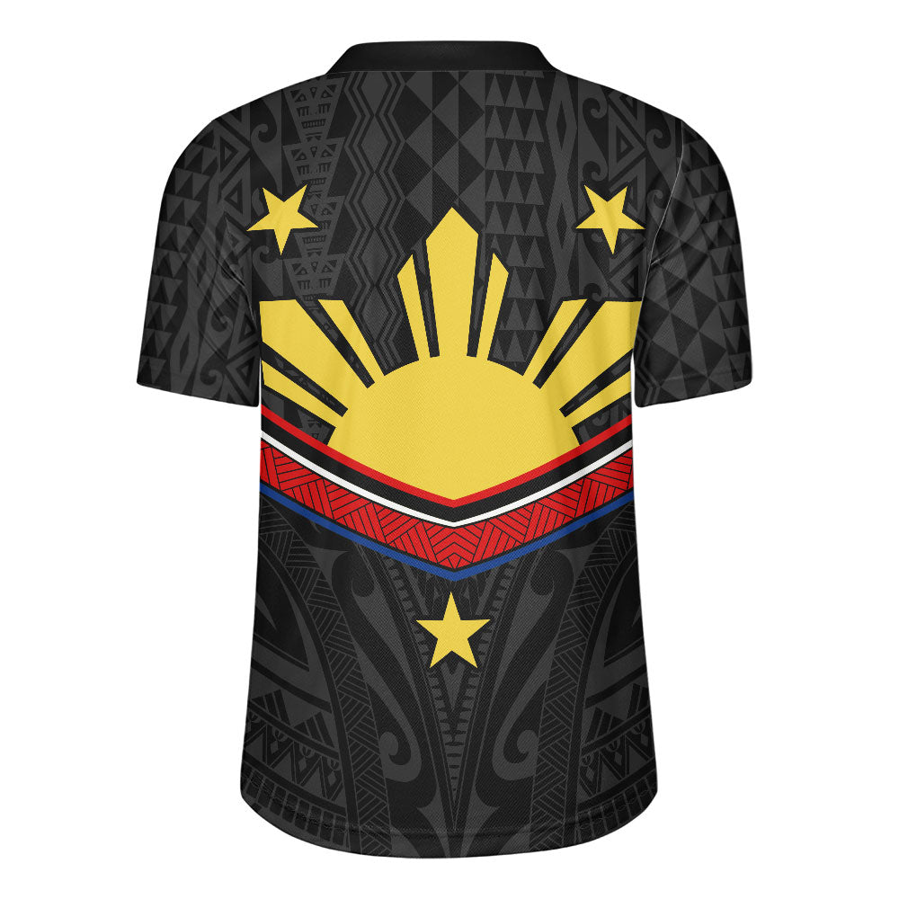 Philippines Filipinos Rugby Jersey Polynesian Inspired Tribal Tattoo