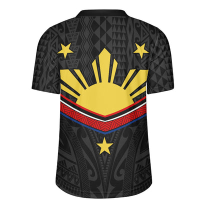 Philippines Filipinos Rugby Jersey Polynesian Inspired Tribal Tattoo