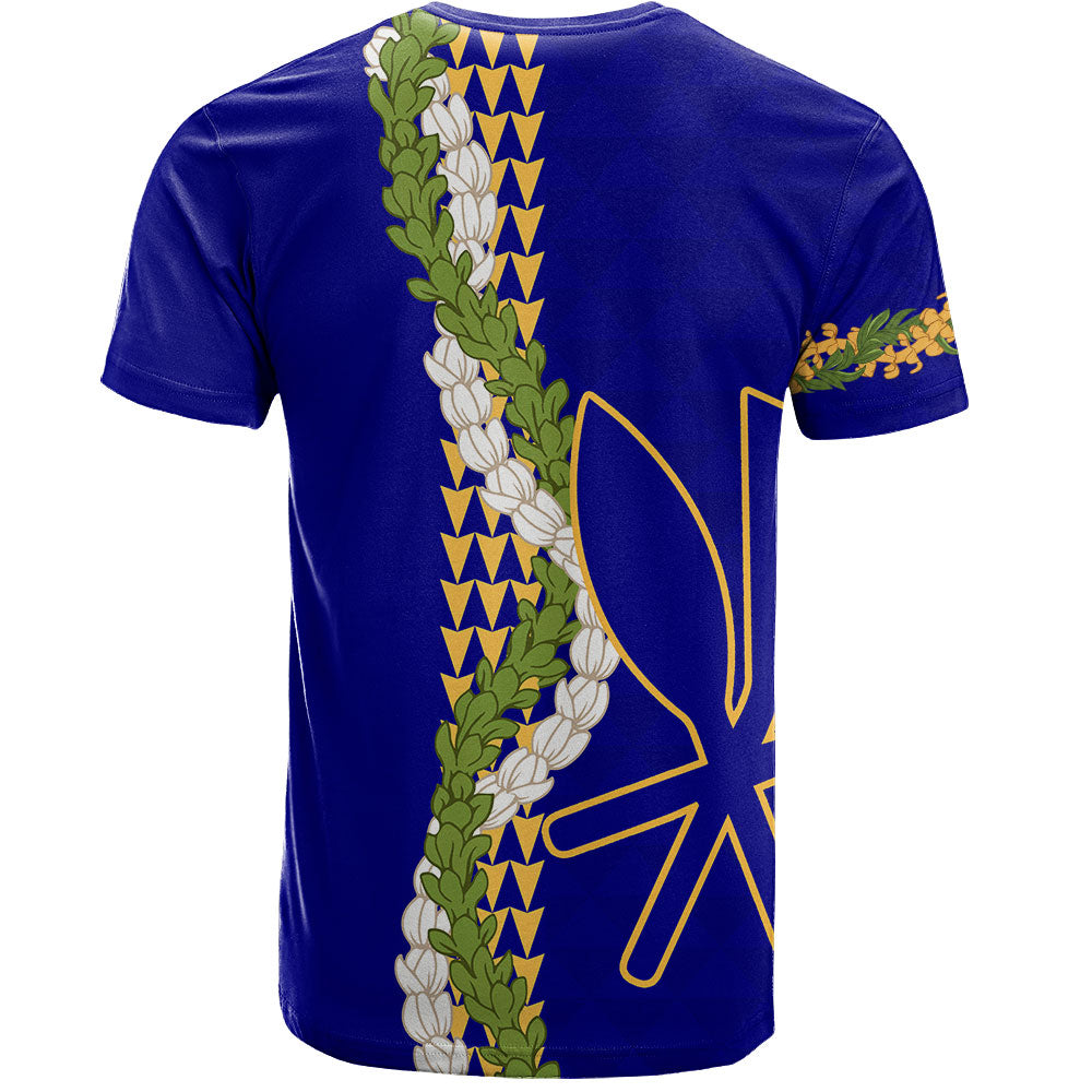 Hawaii T-Shirt Kanaka Maoli Puakenikeni Maile Flower Lei