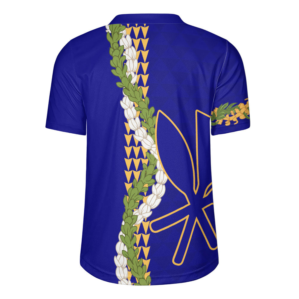 Hawaii Rugby Jersey Kanaka Maoli Puakenikeni Maile Flower Lei