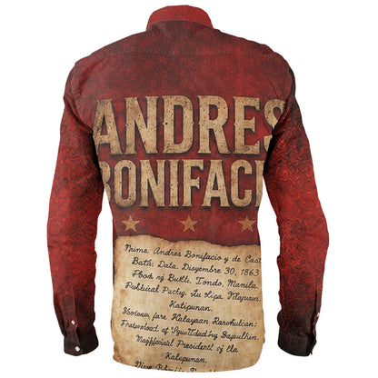 Philippines Filipinos Long Sleeve Shirt Andres Bonifacio Philippine Hero