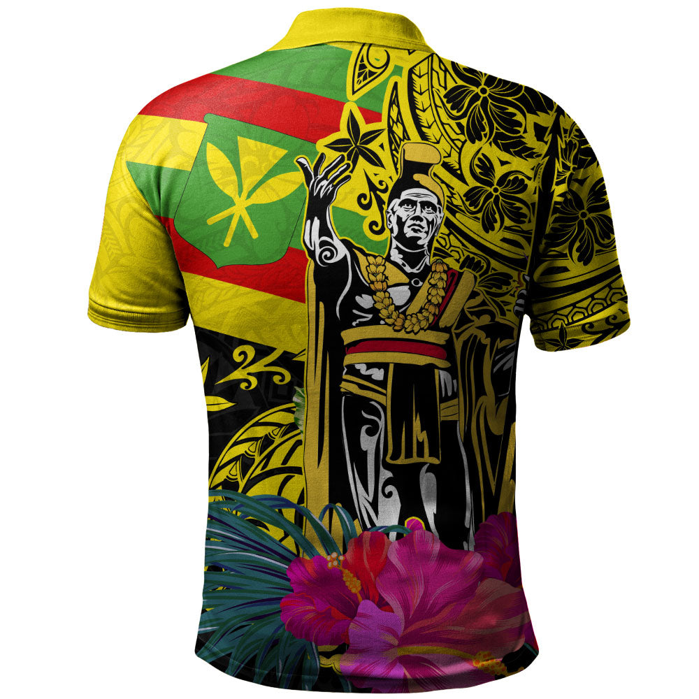 Hawaii Polo Shirt Kanaka Maoli King Flag Tribal Tropical Style