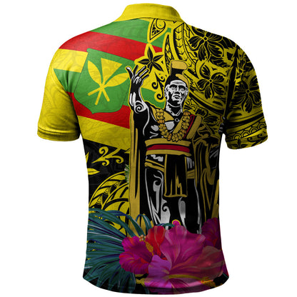 Hawaii Polo Shirt Kanaka Maoli King Flag Tribal Tropical Style