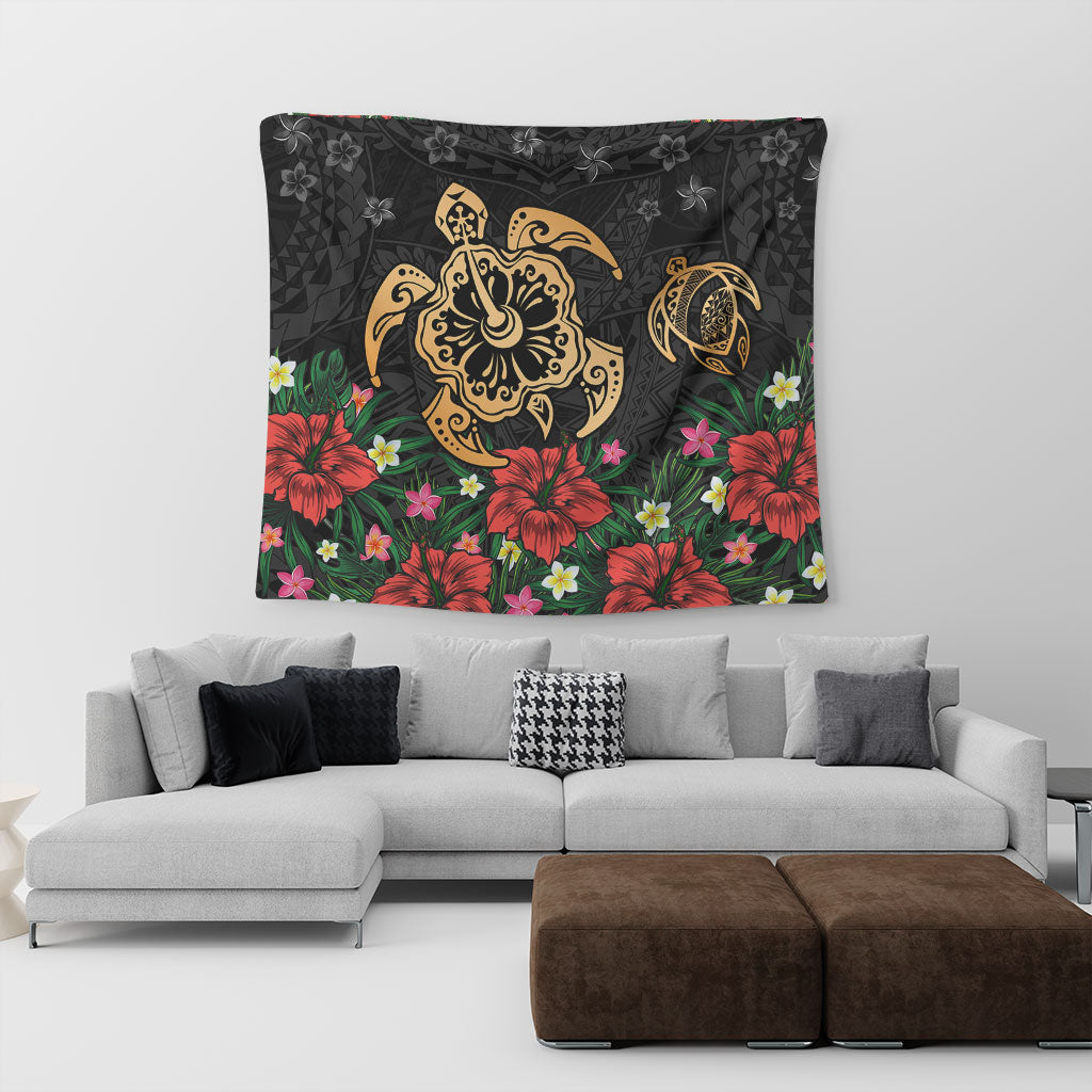 Hawaii Tapestry Polynesian Turtle Tropical Island Tribal Style