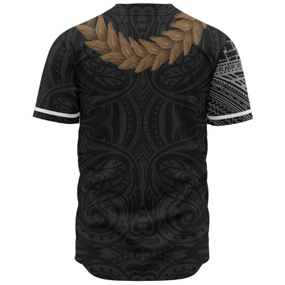 Samoa Baseball Shirt Tattoo Roman Reigns With Ula Fala Style Brown