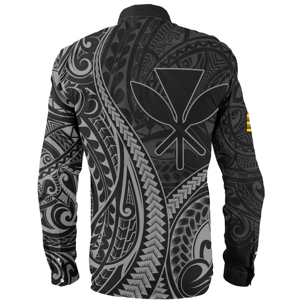 Hawaii Long Sleeve Shirt Polynesian Tribal Tattoo Island Spirit Style