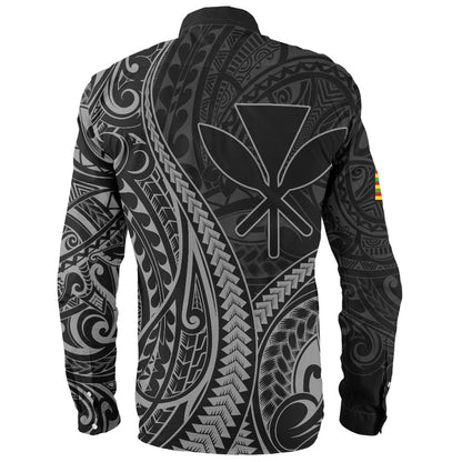 Hawaii Long Sleeve Shirt Polynesian Tribal Tattoo Island Spirit Style
