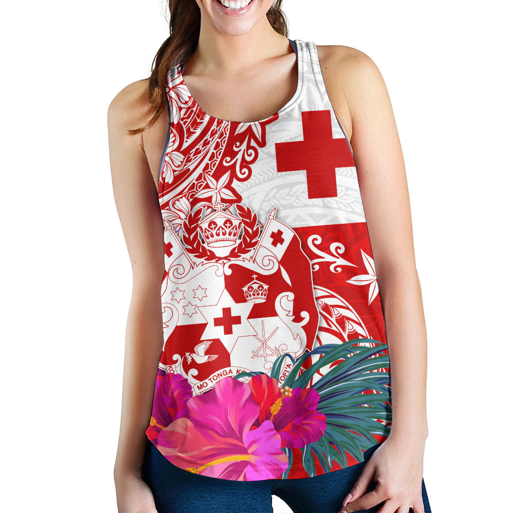 Tonga Women Tank Flag Tribal Tropical Style