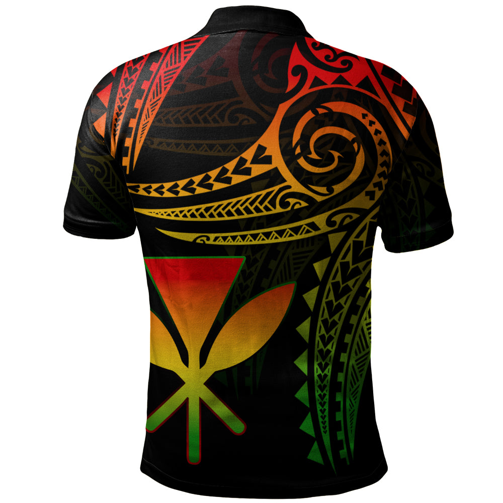 Hawaii Polo Shirt Polynesian Flame Of Hawaii Style