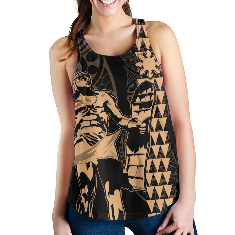 Philippines Filipinos Women Tank Lapu Lapu Kakau Style