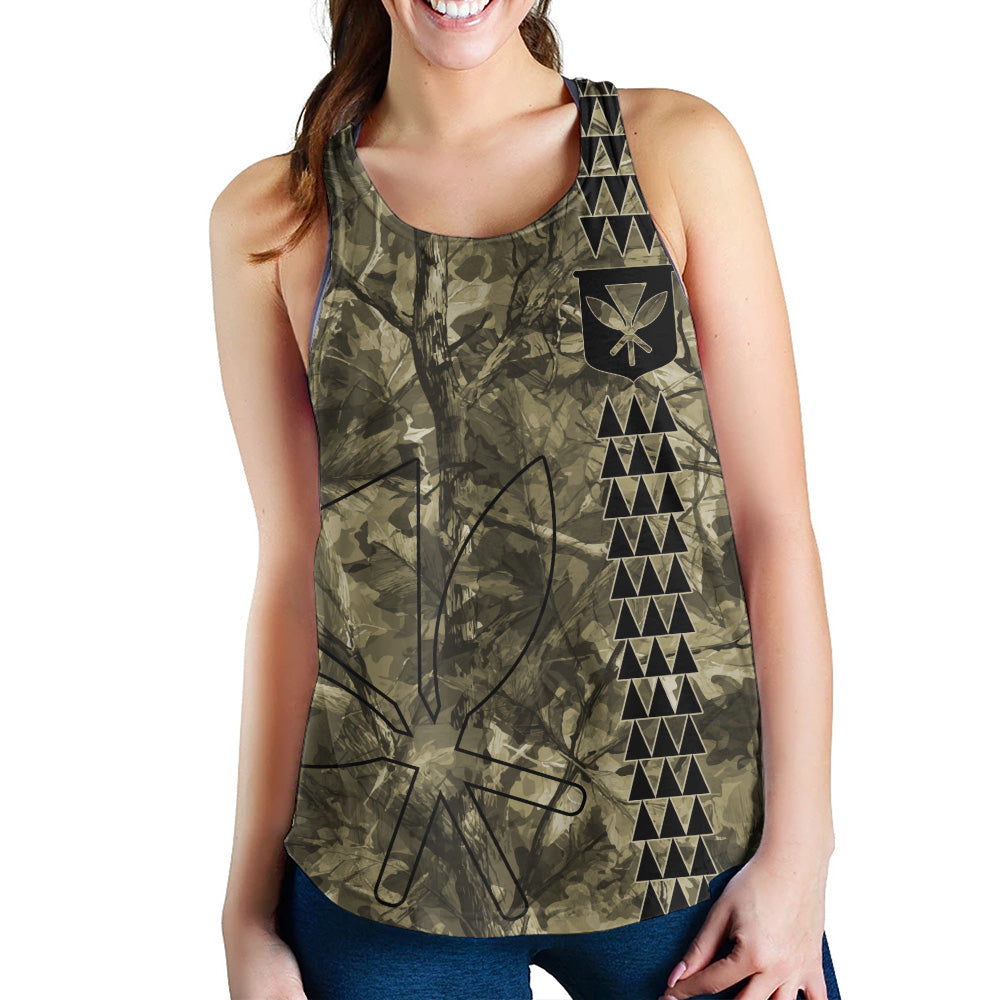 Hawaii Women Tank Woodland Kanaka Camo Style
