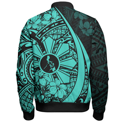 Philippines Filipinos Bomber Jacket Custom National Sampaguita Flower Symbols Style