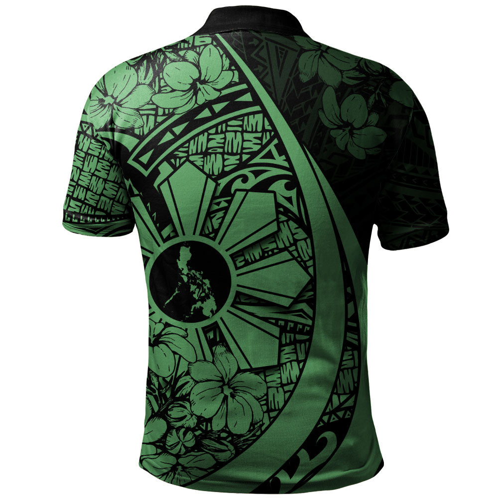 Philippines Filipinos Polo Shirt Custom National Sampaguita Flower Symbols Style