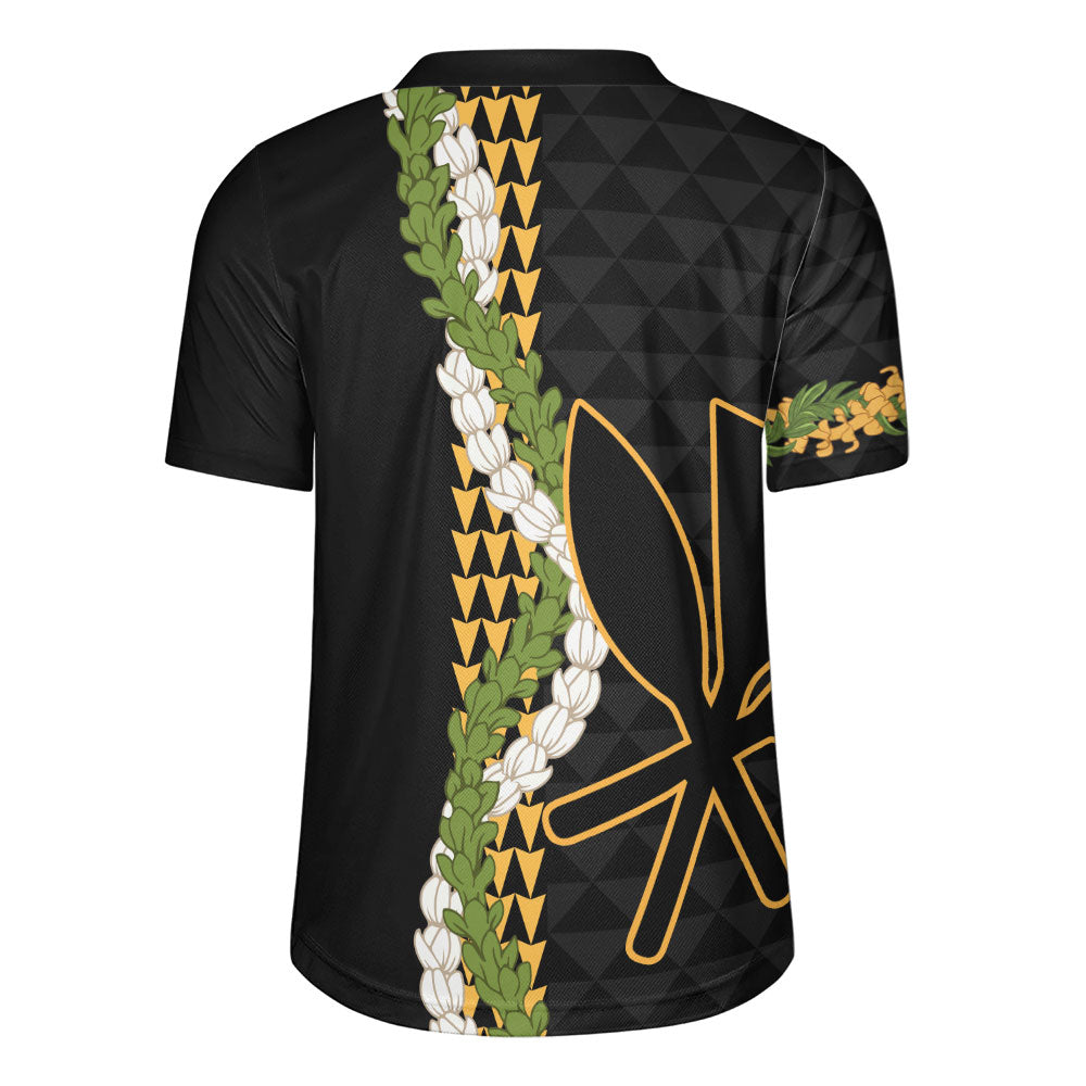 Hawaii Rugby Jersey Kanaka Maoli Puakenikeni Maile Flower Lei