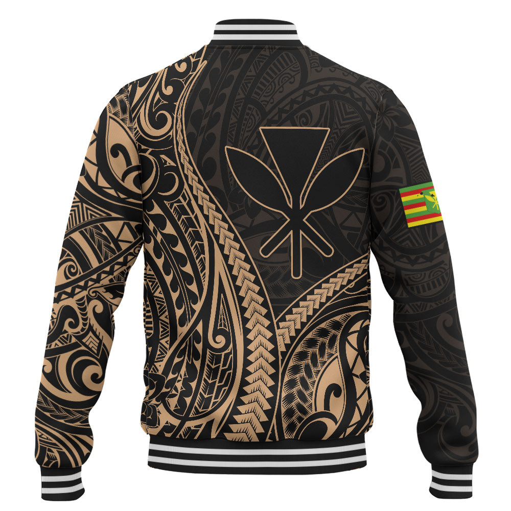 Hawaii Baseball Jacket Polynesian Tribal Tattoo Island Spirit Style