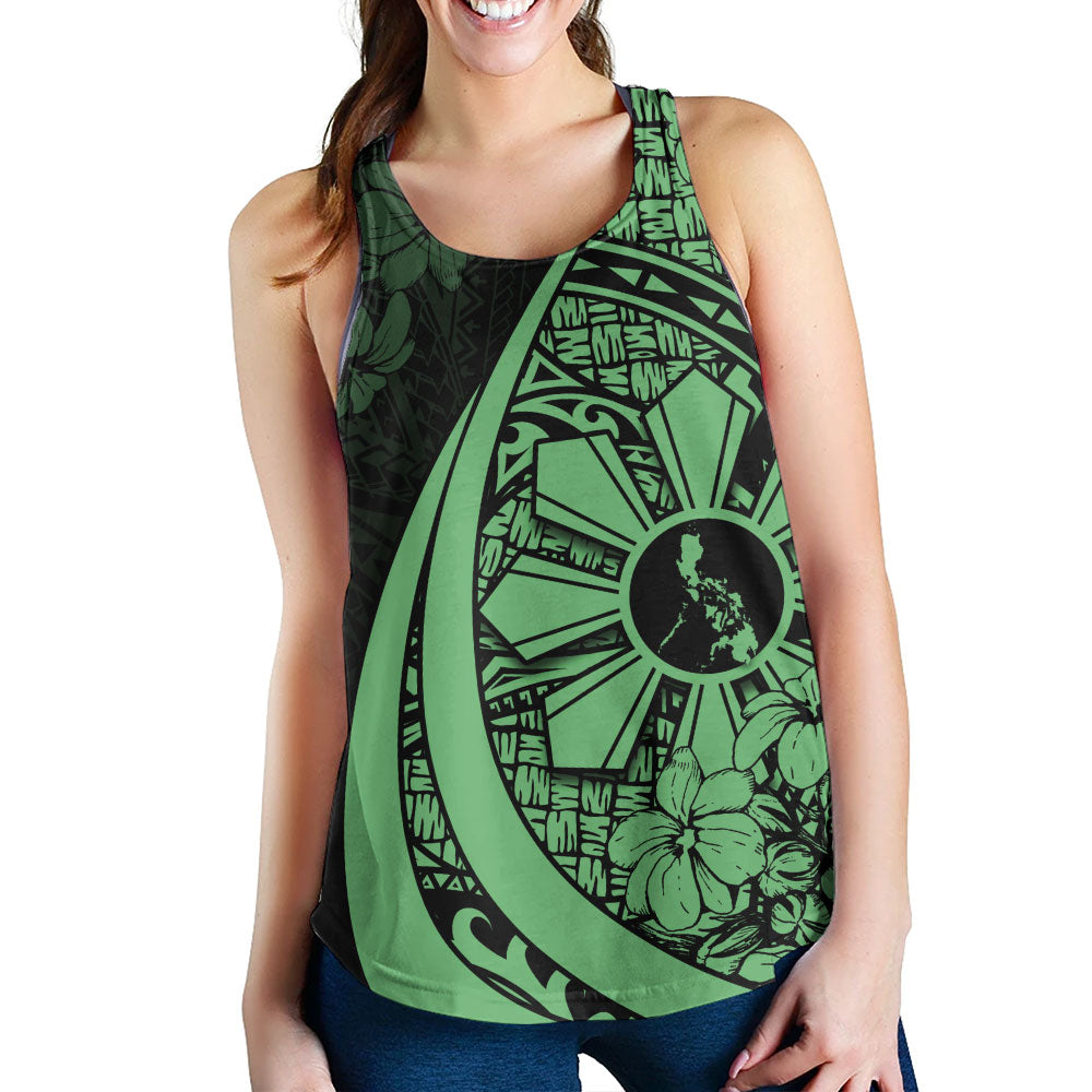 Philippines Filipinos Women Tank Custom National Sampaguita Flower Symbols Style