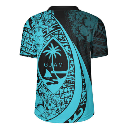 Guam Rugby Jersey Custom Hibiscus Flower Symbols Style