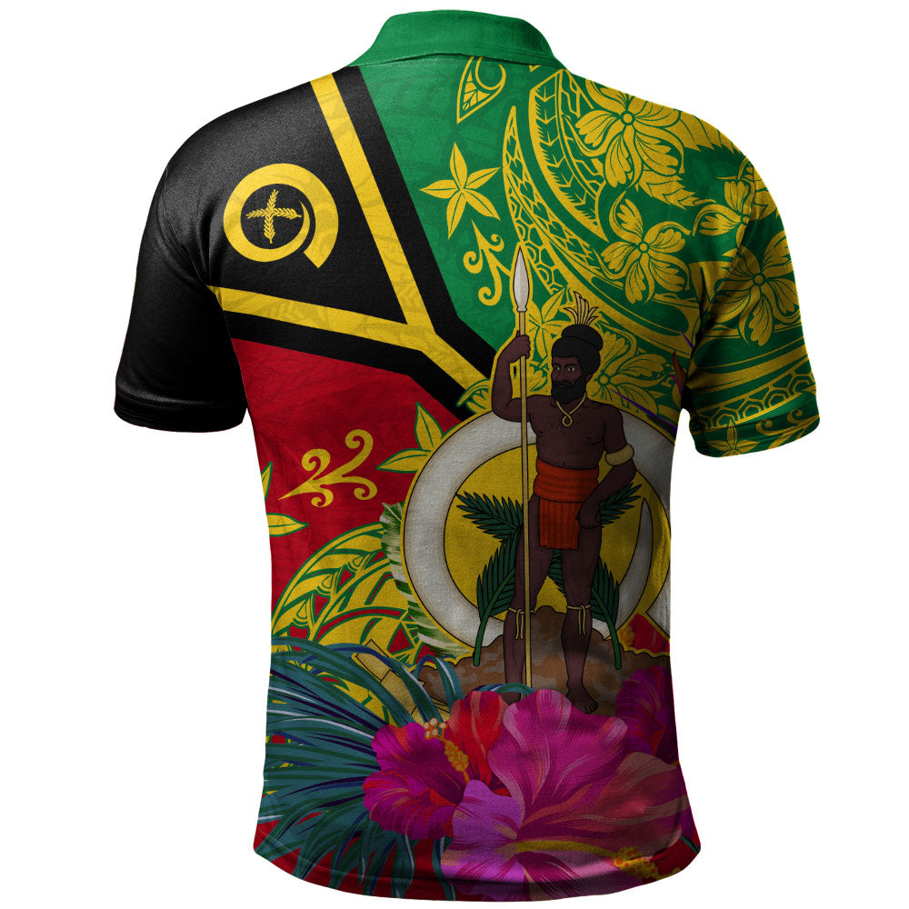Vanuatu Polo Shirt Flag Tribal Tropical Style