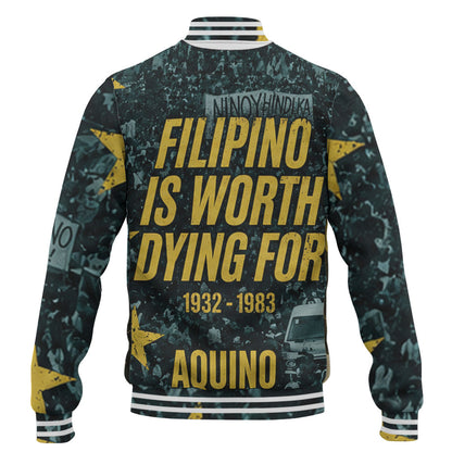 Philippines Filipinos Baseball Jacket Ninoy Aquino Philippine History Tribute Style