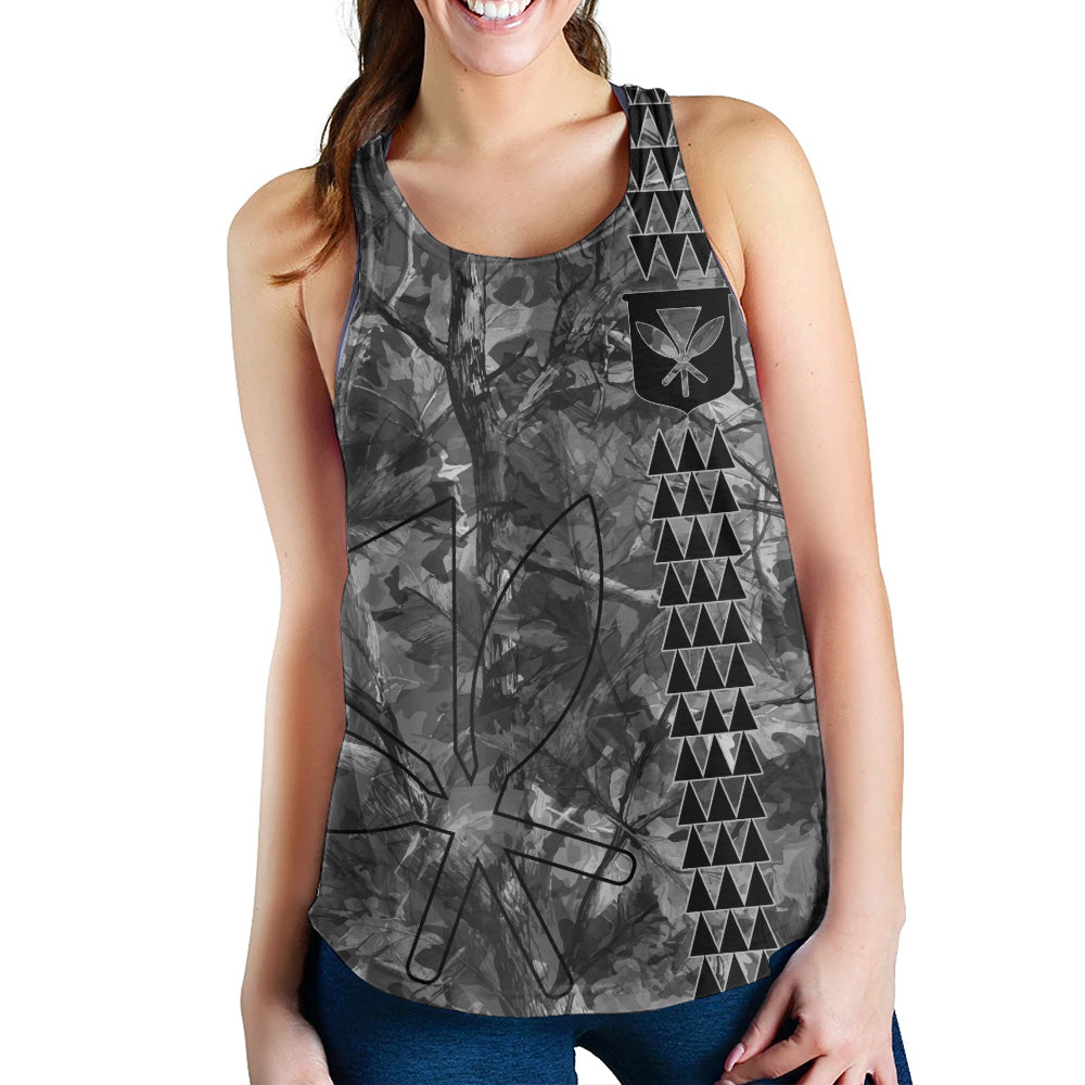 Hawaii Women Tank Woodland Kanaka Camo Style