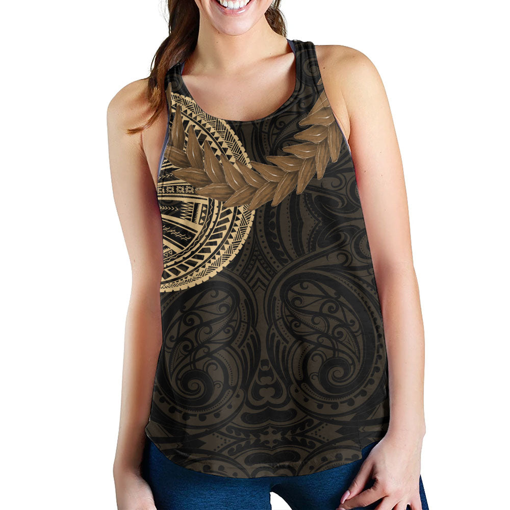 Samoa Women Tank Tattoo Roman Reigns With Ula Fala Style Brown